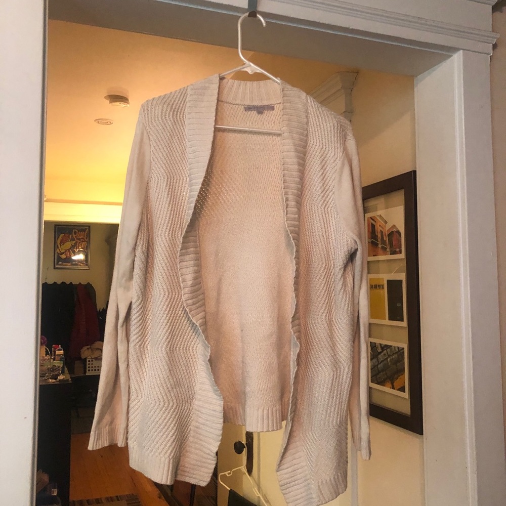 Gap Cream Open Front Cardigan